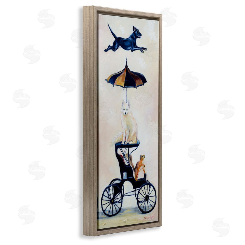Karen Weber Fine Art | Vintage Animal Carriage Dogs and Squirrel