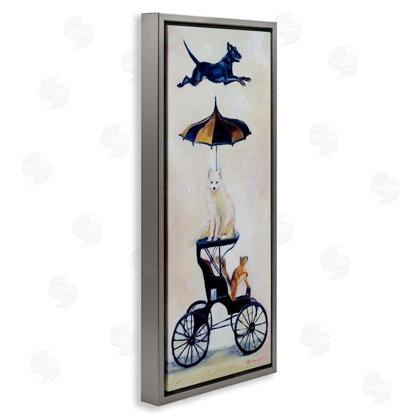 Karen Weber Fine Art | Vintage Animal Carriage Dogs and Squirrel