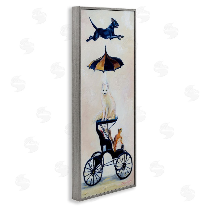 Karen Weber Fine Art | Vintage Animal Carriage Dogs and Squirrel