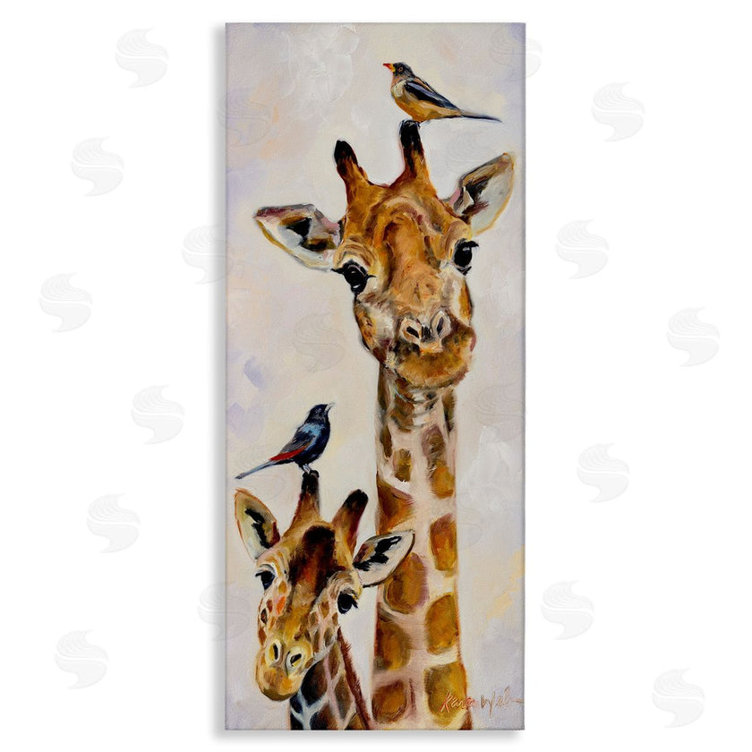 Karen Weber Fine Art | Giraffe & Perched Birds