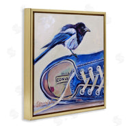 Karen Weber Fine Art | Blue Bird Perched on Sneakers