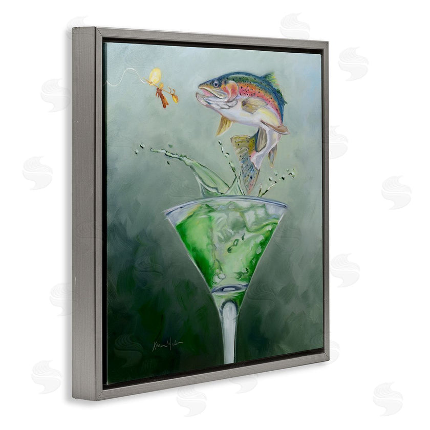 Karen Weber Fine Art | Fishing for Rainbow Trout Martini