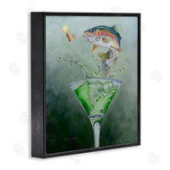 Karen Weber Fine Art | Fishing for Rainbow Trout Martini