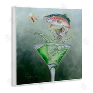 Karen Weber Fine Art | Fishing for Rainbow Trout Martini