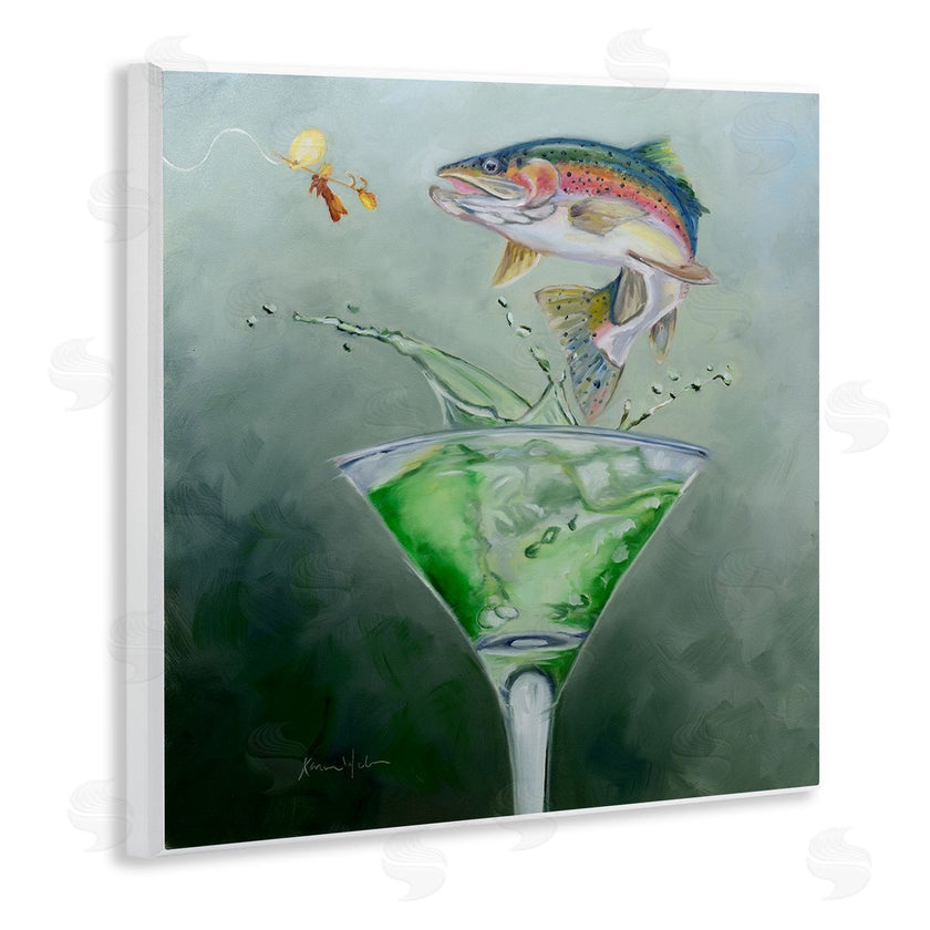Karen Weber Fine Art | Fishing for Rainbow Trout Martini
