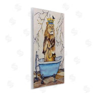 Karen Weber Fine Art | Regal Lion in Blue Claw Bath