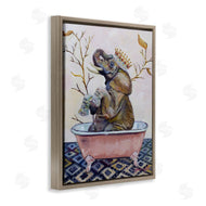 Karen Weber Fine Art | Regal Elephant with Pink Bath Tub