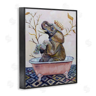 Karen Weber Fine Art | Regal Elephant with Pink Bath Tub