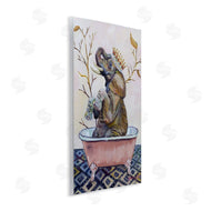 Karen Weber Fine Art | Regal Elephant with Pink Bath Tub
