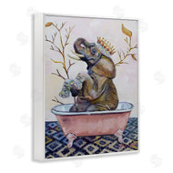 Karen Weber Fine Art | Regal Elephant with Pink Bath Tub