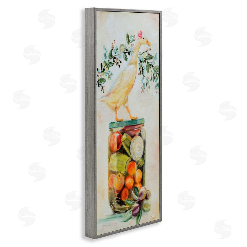 Karen Weber Fine Art | Charming Goose on Vegetable Jar