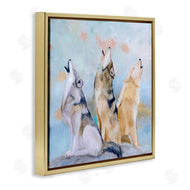 Karen Weber Fine Art | Spring Wolves Howling Nature Scene