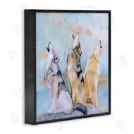 Karen Weber Fine Art | Spring Wolves Howling Nature Scene