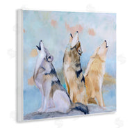 Karen Weber Fine Art | Spring Wolves Howling Nature Scene