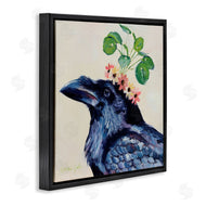 Karen Weber Fine Art | Black Crow with Floral Crown