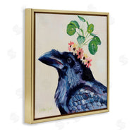 Karen Weber Fine Art | Black Crow with Floral Crown