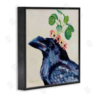 Karen Weber Fine Art | Black Crow with Floral Crown