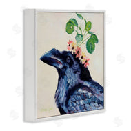 Karen Weber Fine Art | Black Crow with Floral Crown