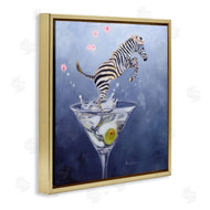 Karen Weber Fine Art | Zebra Leaping from Martini Glass