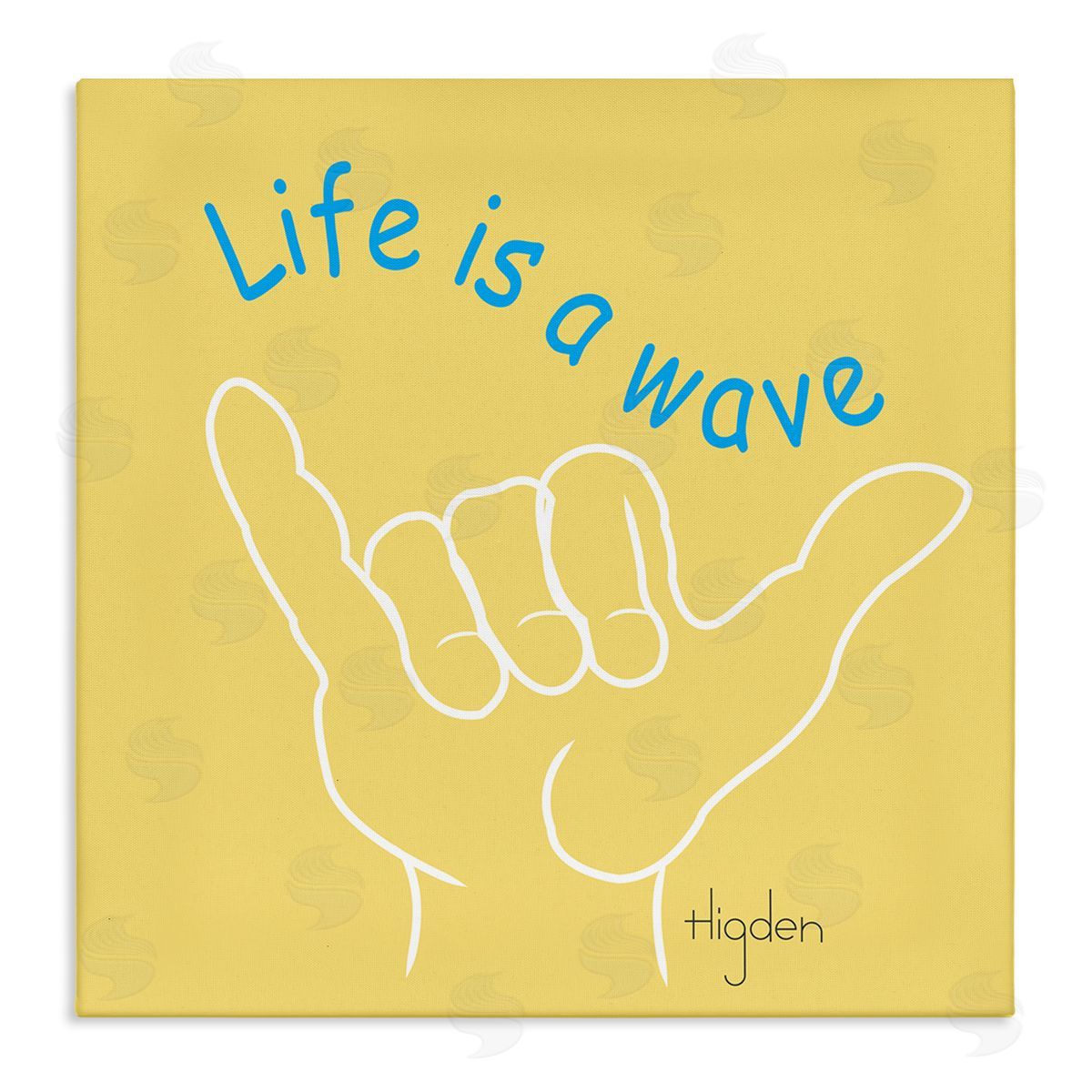 Mark Higden Life's a Wave Surf's Up Sign Canvas Wall Art