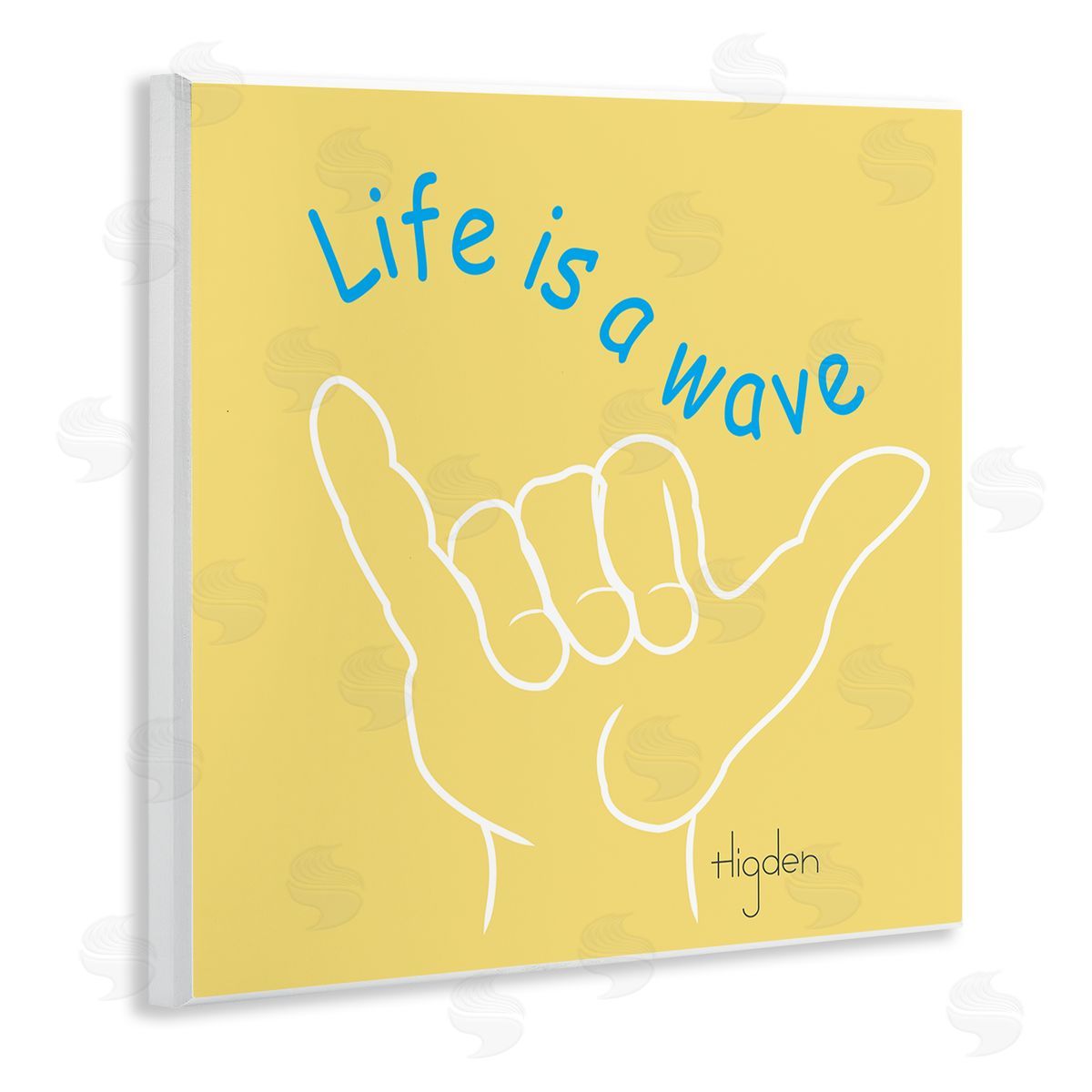 Mark Higden Life's a Wave Surf's Up Sign Wall Plaque Art