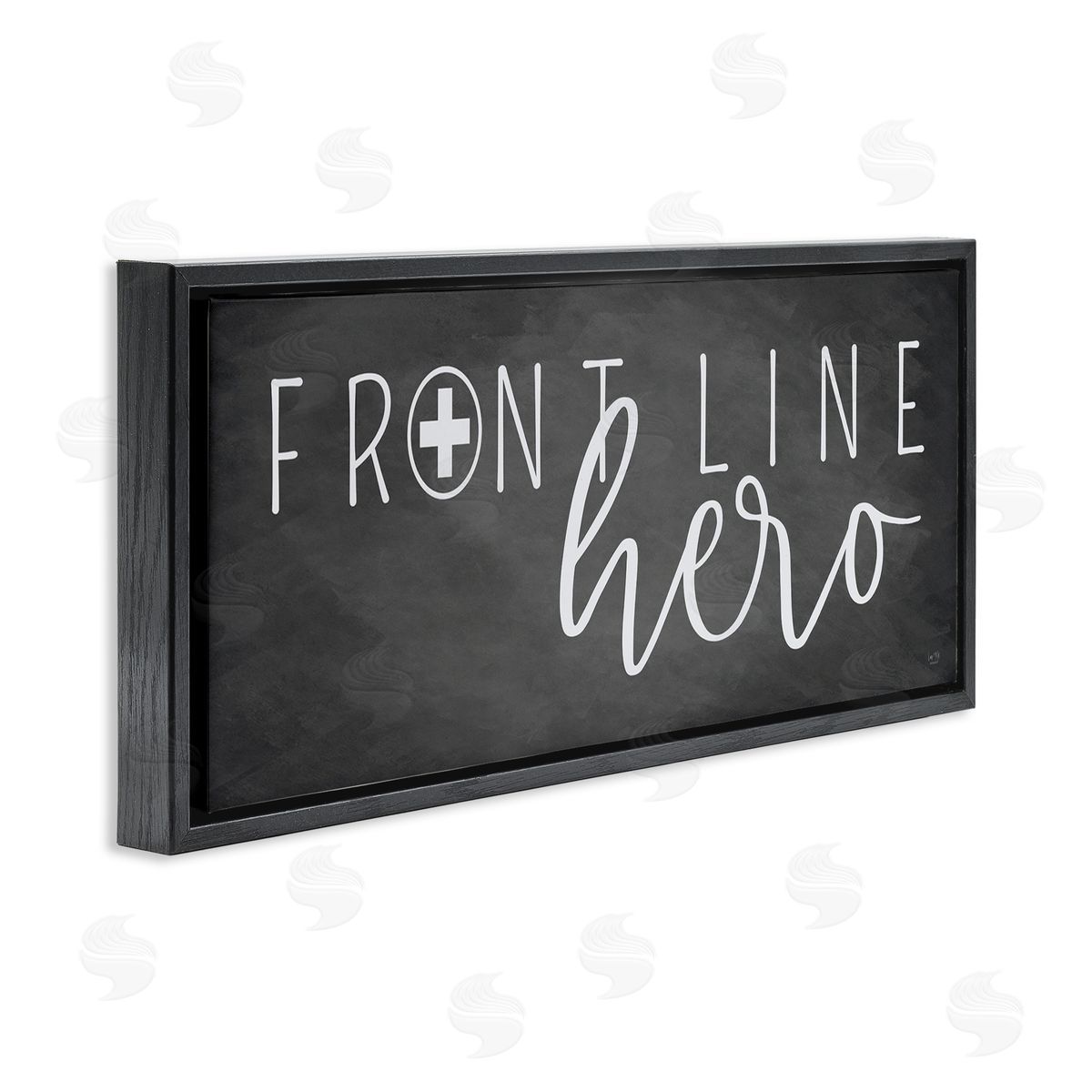 Lux + Me Designs Front Line Hero Healthcare Appreciation Black Floater Frame Canvas Art