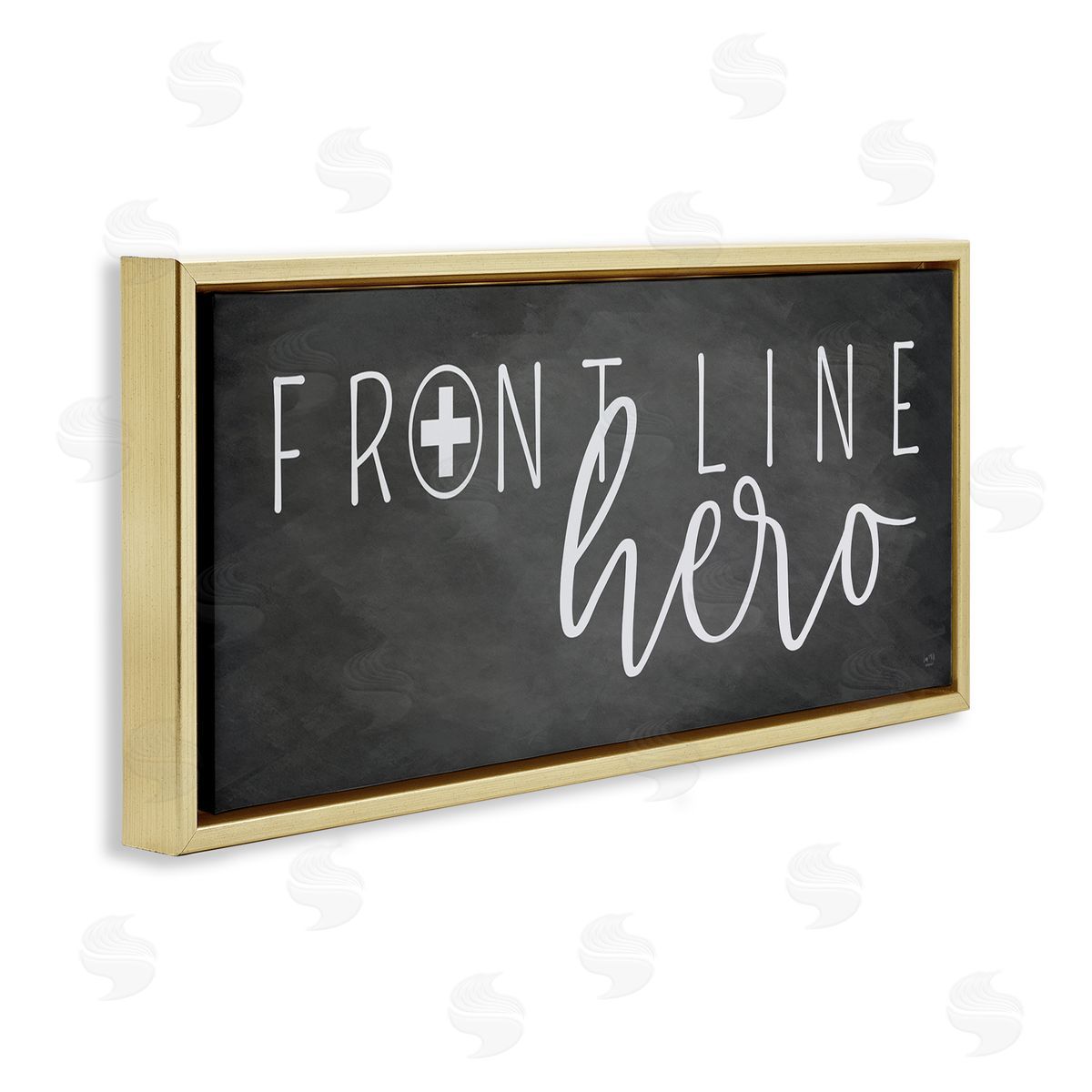 Lux + Me Designs Front Line Hero Healthcare Appreciation Gold Floater Frame Canvas Art