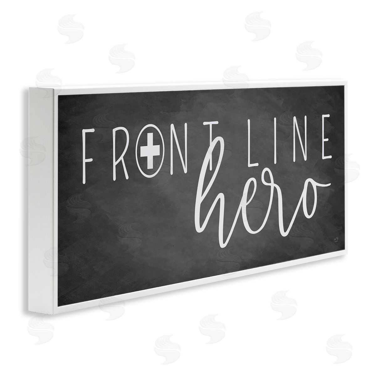Lux + Me Designs Front Line Hero Healthcare Appreciation White Framed Giclee Wall Art