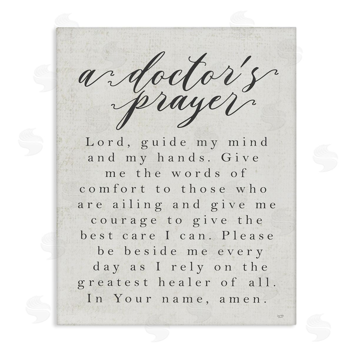 Lux + Me Designs A Doctor's Prayer Faith Based Office Canvas Wall Art