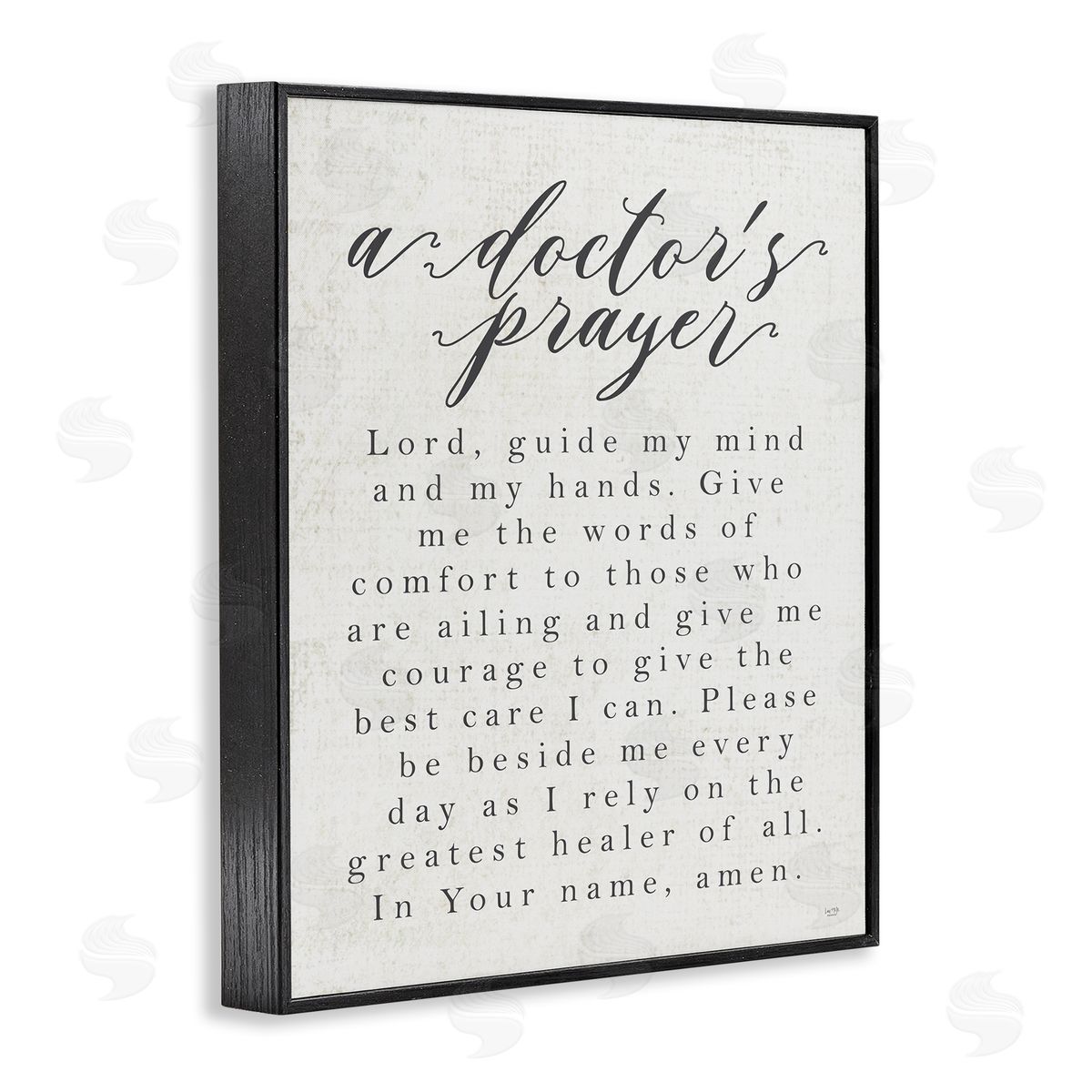 Lux + Me Designs A Doctor's Prayer Faith Based Office Black Framed Giclee Wall Art