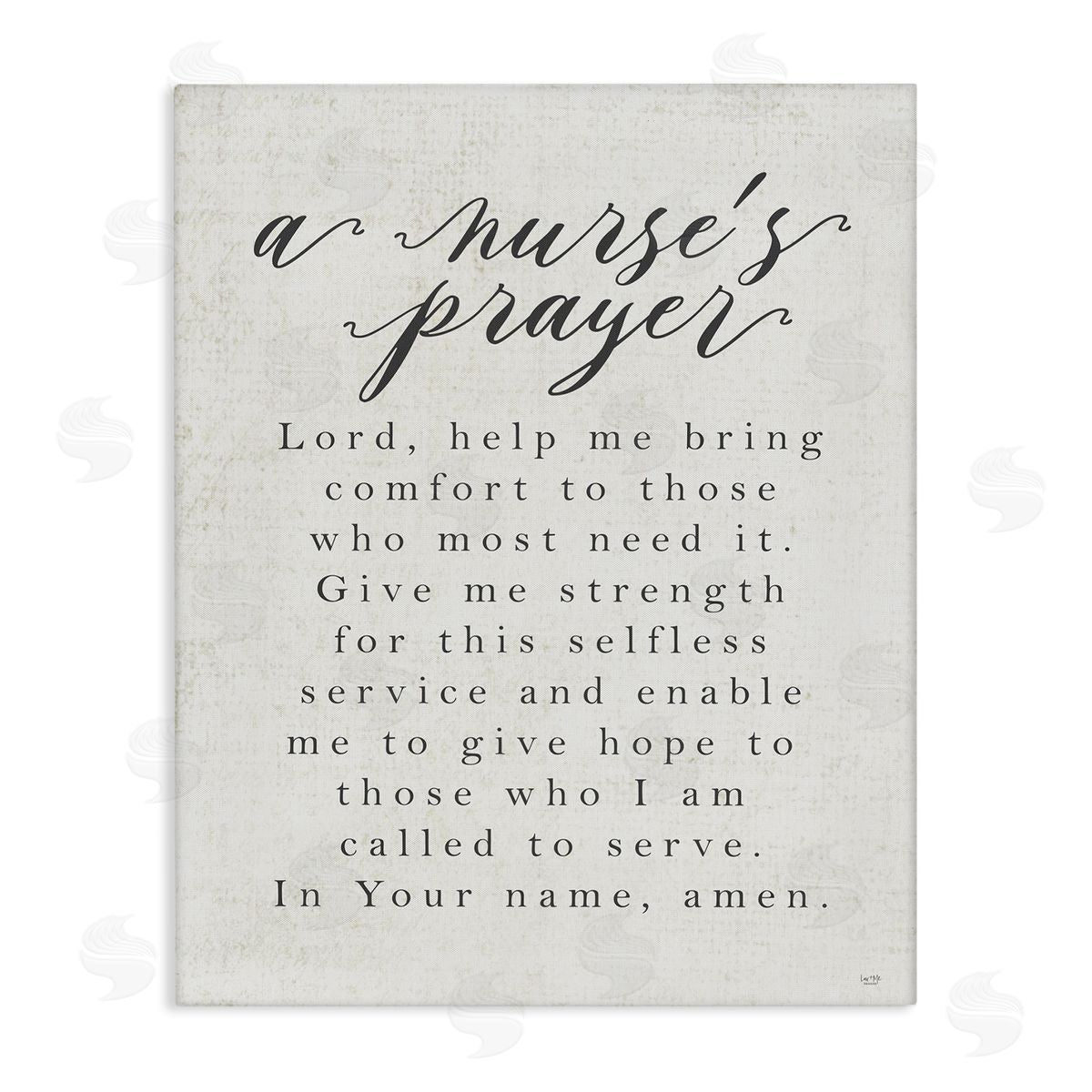 Lux + Me Designs A Nurse's Prayer Inspirational Office Faith  Canvas Wall Art