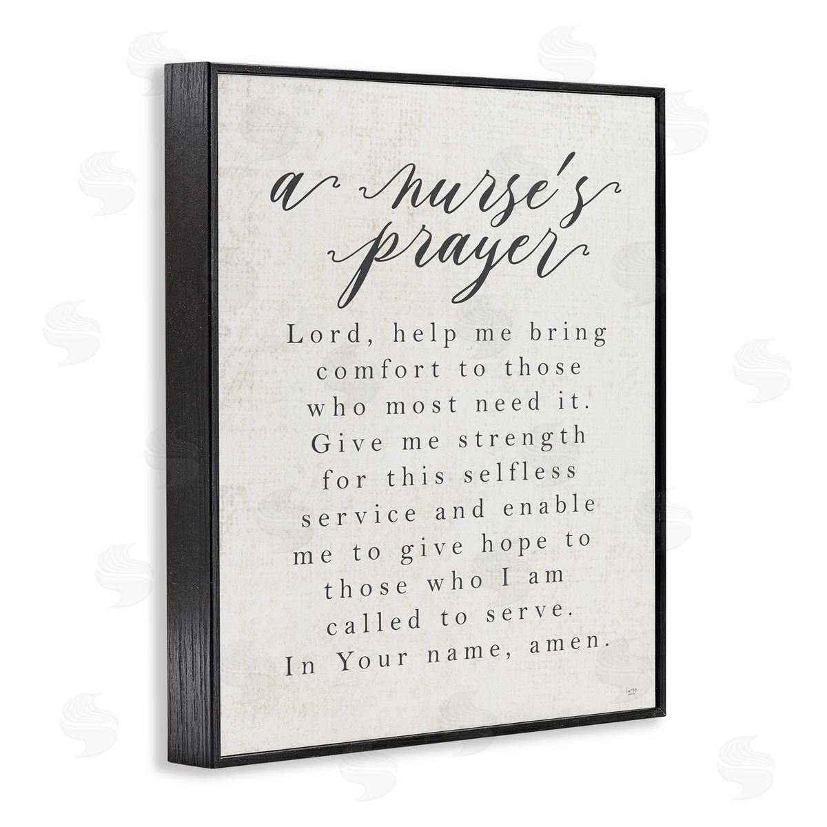 Lux + Me Designs A Nurse's Prayer Inspirational Office Faith  Black Framed Giclee Wall Art