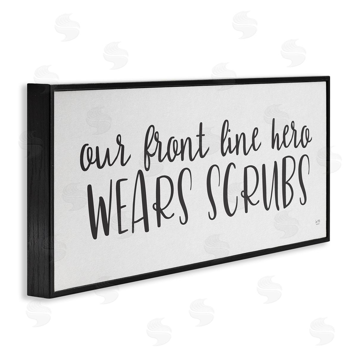 Lux + Me Designs Heroes Wear Scrubs Healthcare Appreciation Black Framed Giclee Wall Art