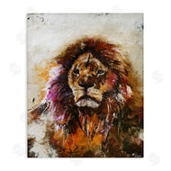 Design Fabrikken | Abstract Lion's Mane over Distressed Brown