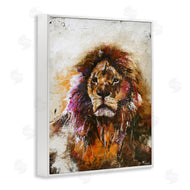 Design Fabrikken | Abstract Lion's Mane over Distressed Brown