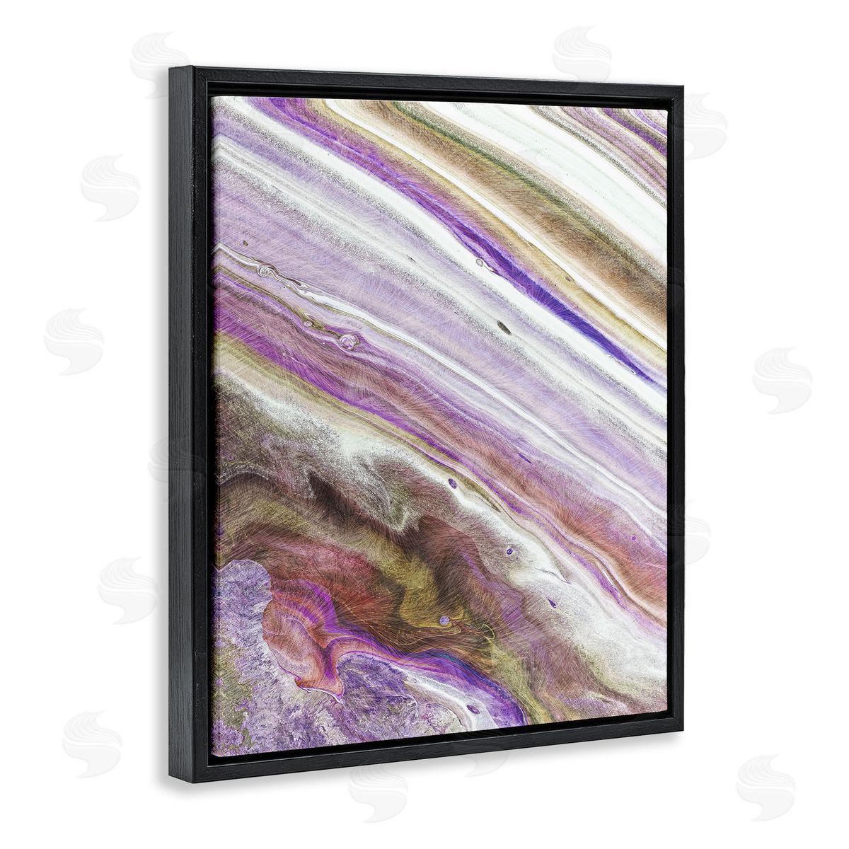 Marcus Prime Abstract Interstellar Stripe Pattern Black Floater Frame Canvas Art