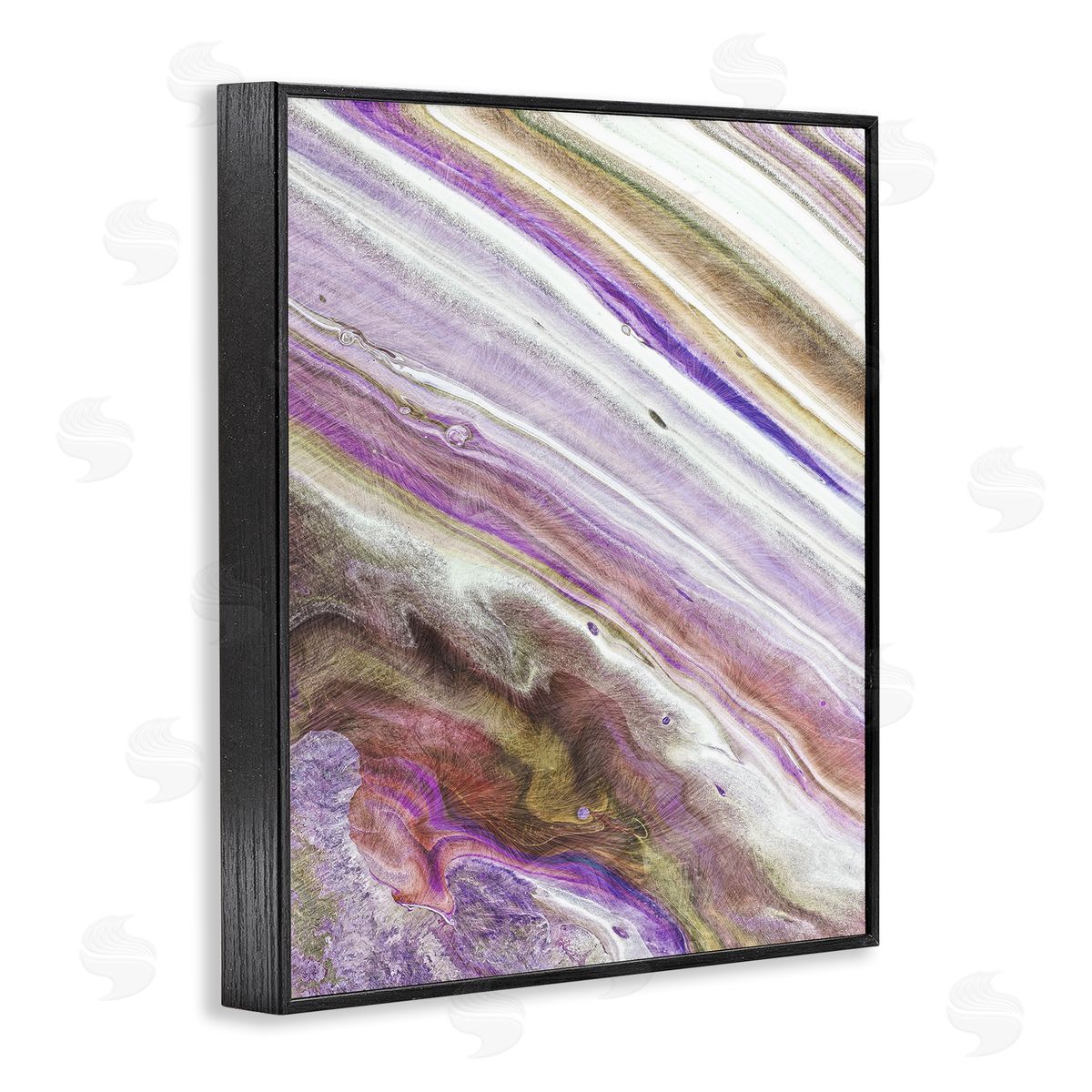 Marcus Prime Abstract Interstellar Stripe Pattern Black Framed Giclee Wall Art