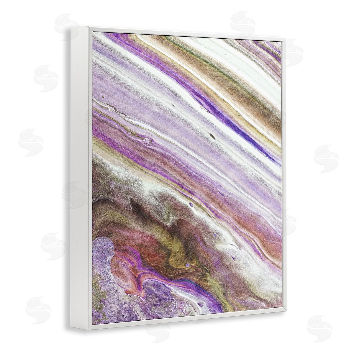 Marcus Prime Abstract Interstellar Stripe Pattern White Framed Giclee Wall Art