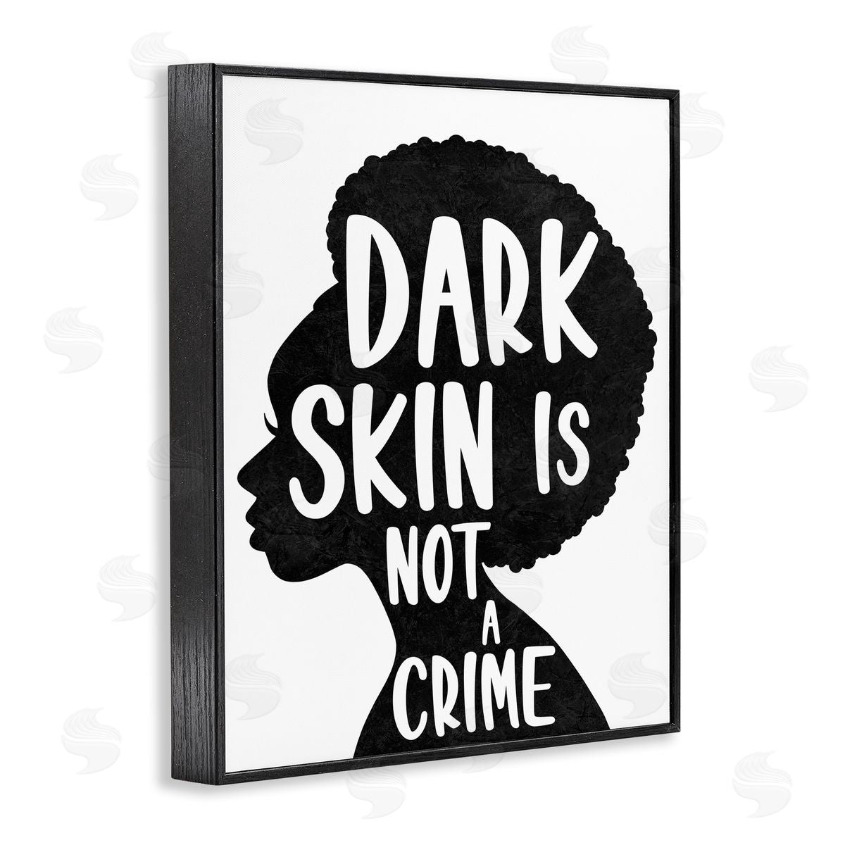 Marcus Prime Dark Skin No Crime Female Silhouette  Black Framed Giclee Wall Art