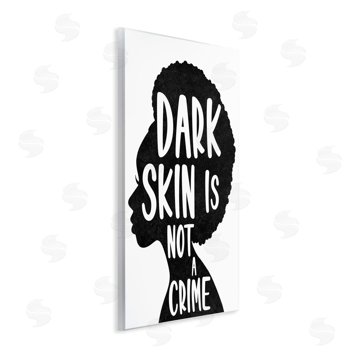 Marcus Prime Dark Skin No Crime Female Silhouette  Wall Plaque Art
