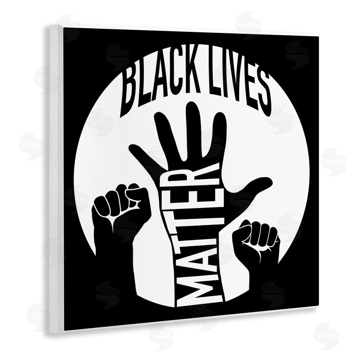Marcus Prime Black Lives Matter United Raised Hands  Wall Plaque Art