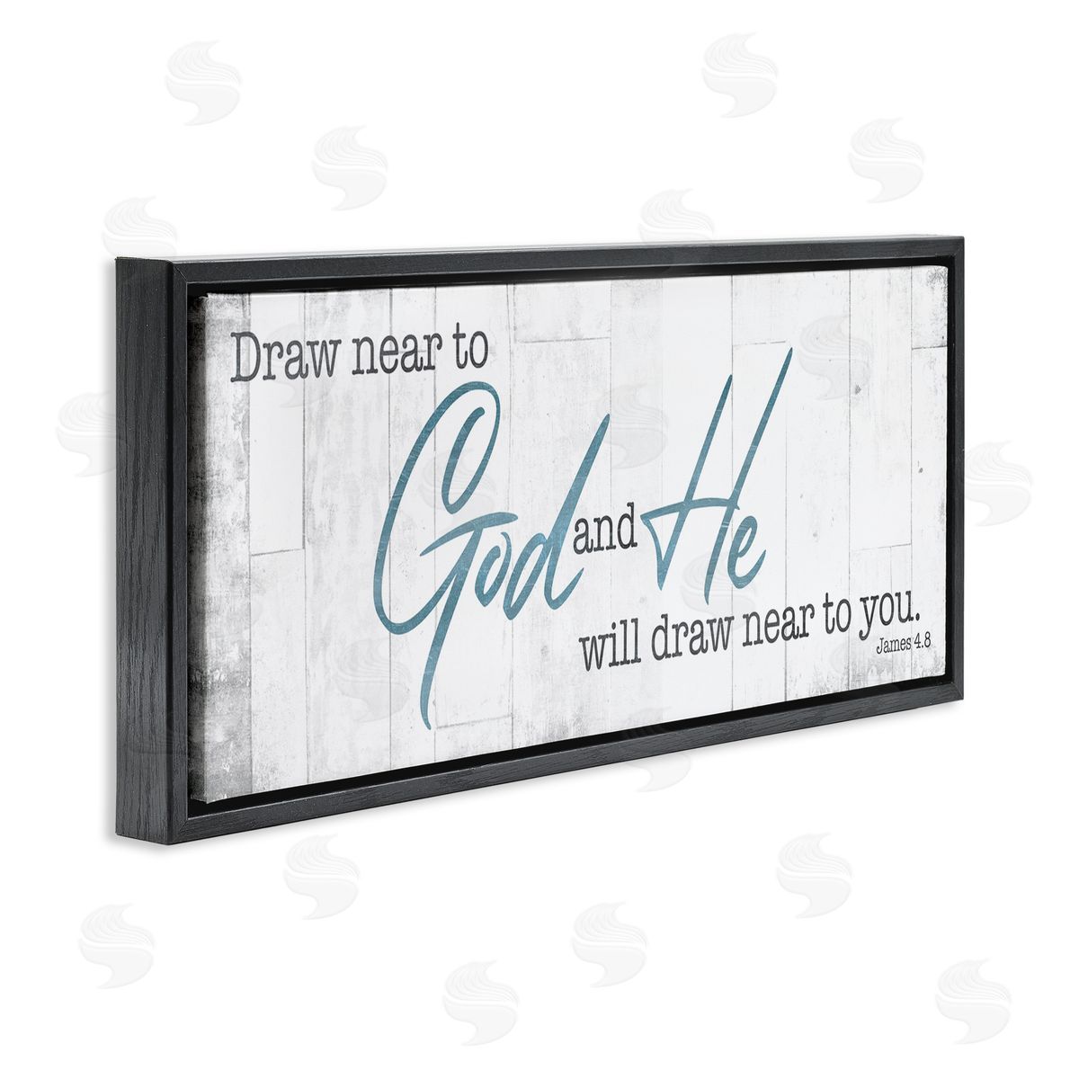 Near to God Charming Proverb Black Floating Frame Canvas Wall Art, Home Decor by Milli Villa
