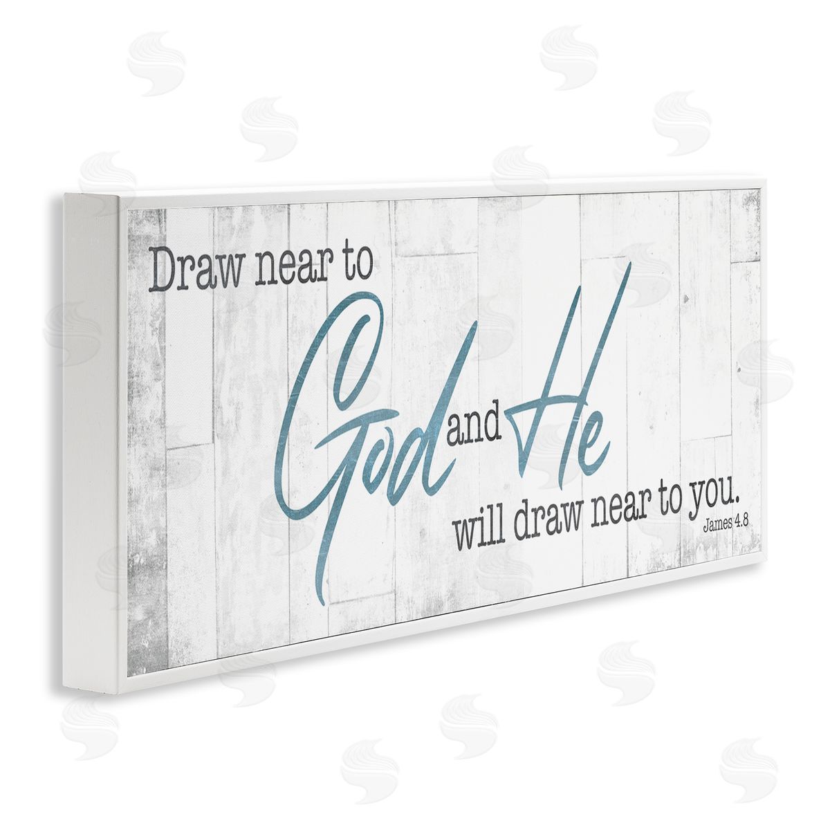 Near to God Charming Proverb White Frame Print Wall Art, Home Decor by Milli Villa