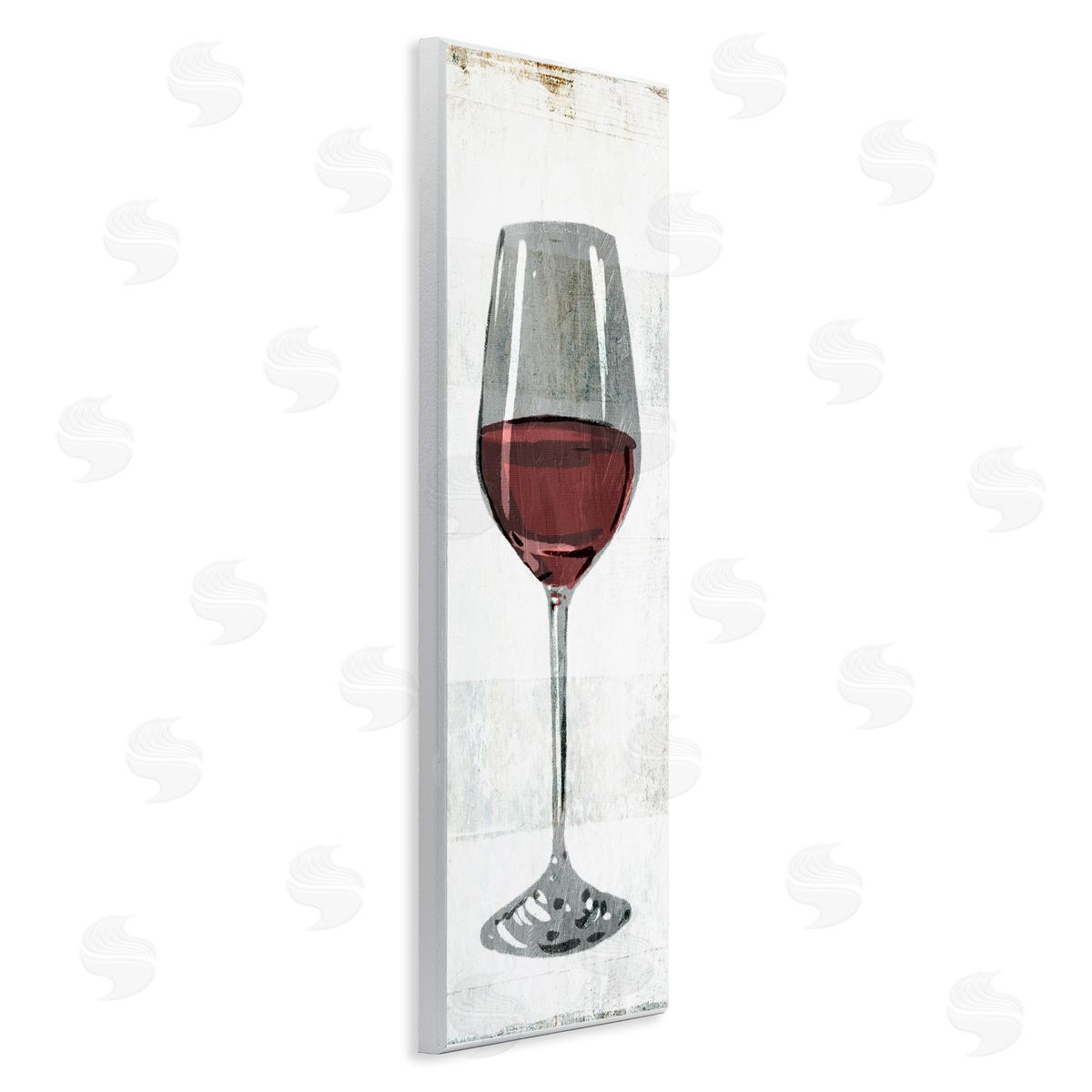 Rustic Kitchen Red Wine Glass Wood Plaque Wall Art, Home Decor by Milli Villa