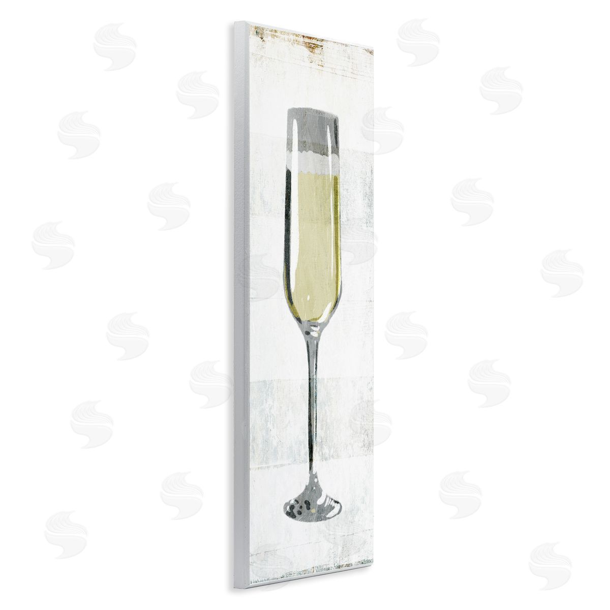Milli Villa Champagne Flute Rustic Kitchen Wall Plaque Art