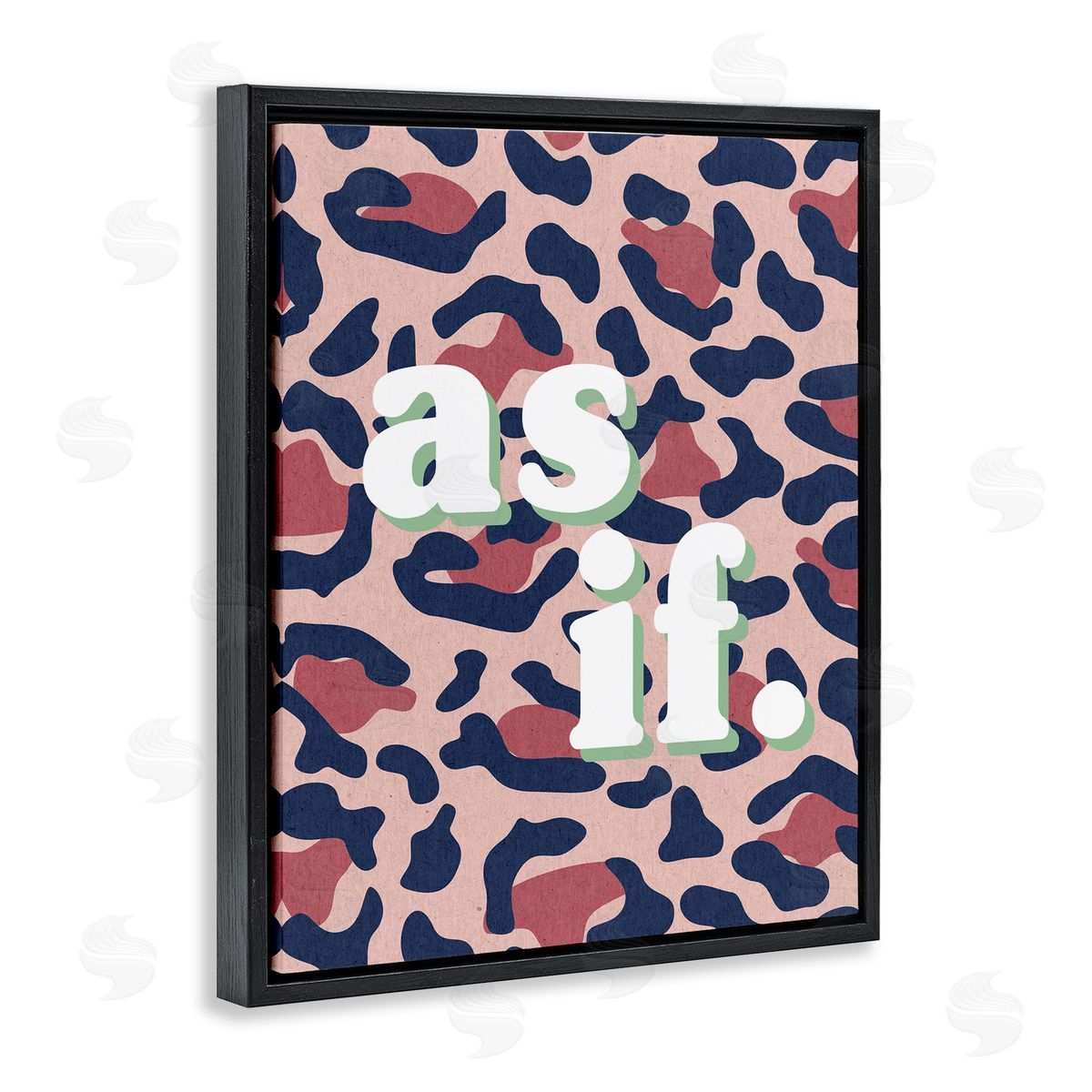 Stupell Studio As If over Pink Leopard Print Black Floater Frame Canvas Art