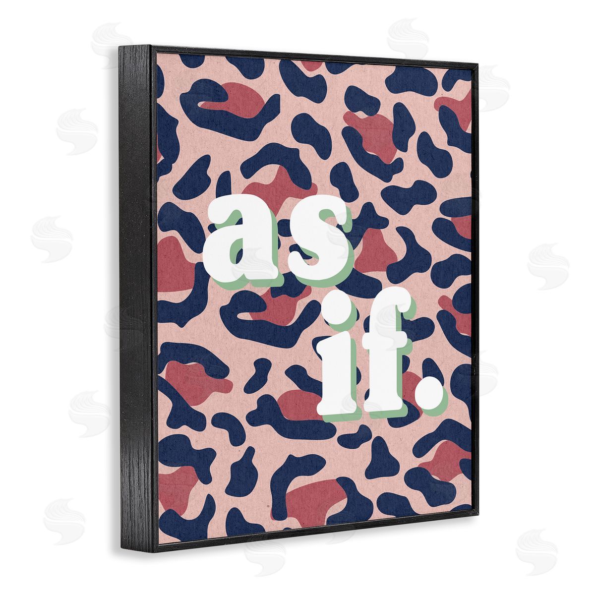 Stupell Studio As If over Pink Leopard Print Black Framed Giclee Wall Art