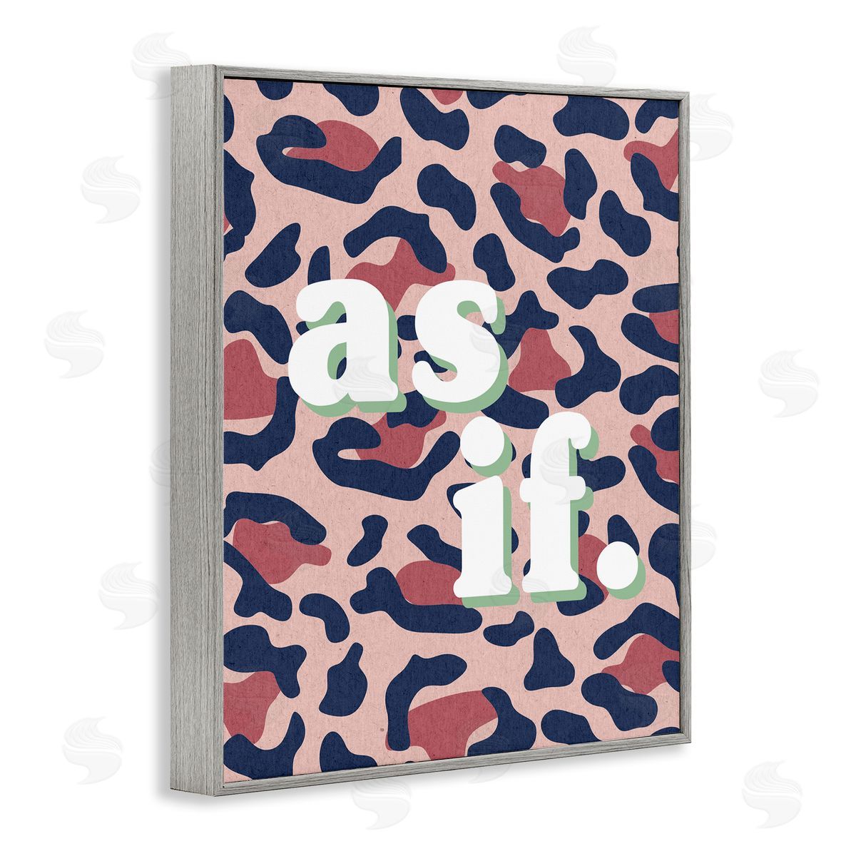 Stupell Studio As If over Pink Leopard Print Gray Framed Giclee Wall Art
