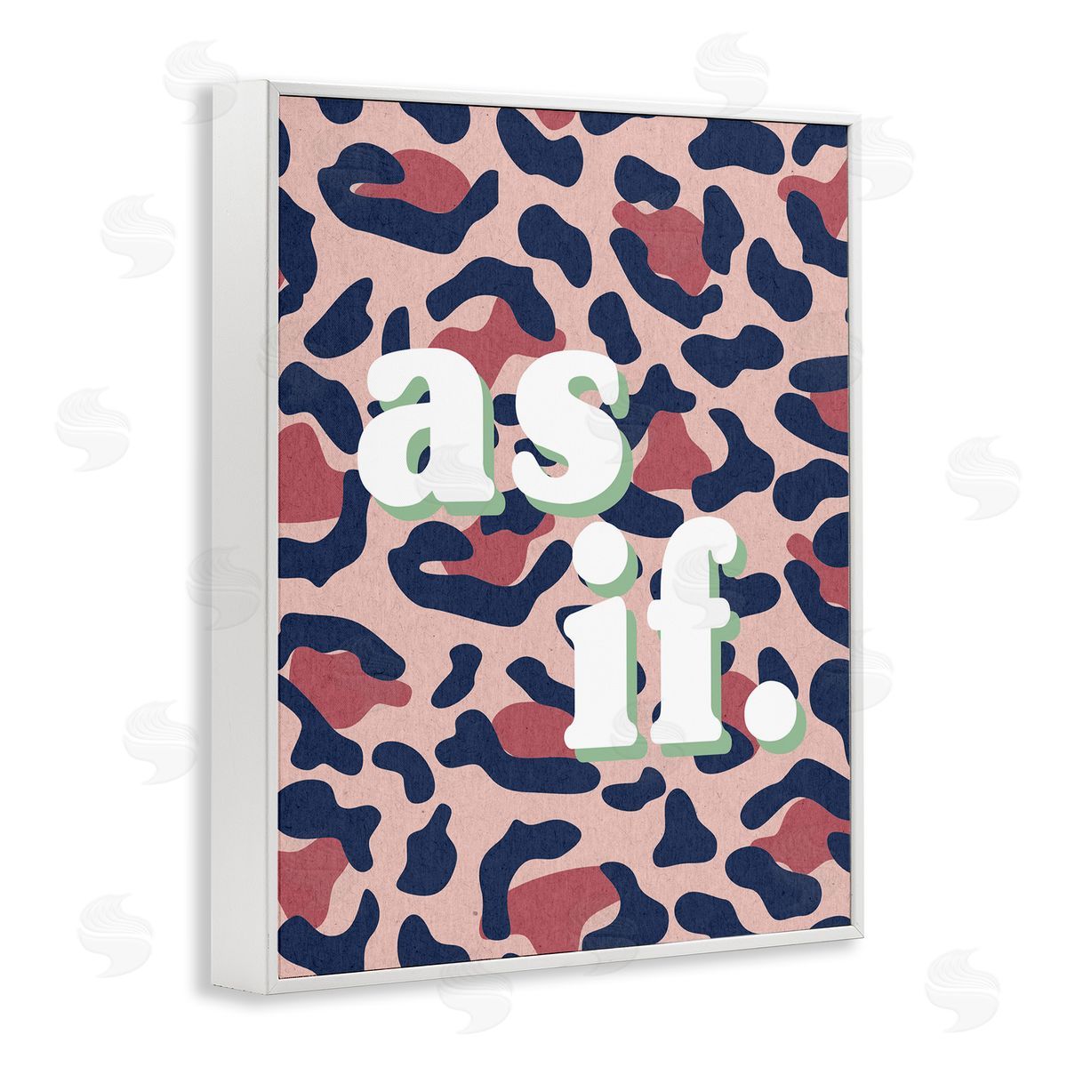 Stupell Studio As If over Pink Leopard Print White Framed Giclee Wall Art