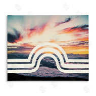 Stupell Studio | Sunset Cloud Landscape White Arch Lines